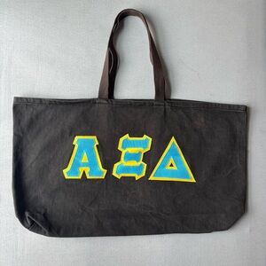 Alpha Xi Delta Sorority Black Tote Bag